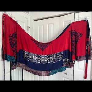 *SOLD* Darn Good Yarn Reversible sari wrap skirt